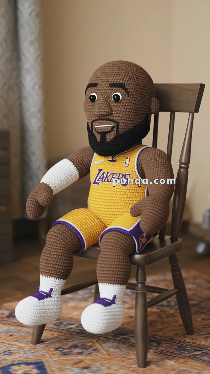 Realistic crochet image for Amigurumi Kobe Bryant - FREE Crochet Pattern