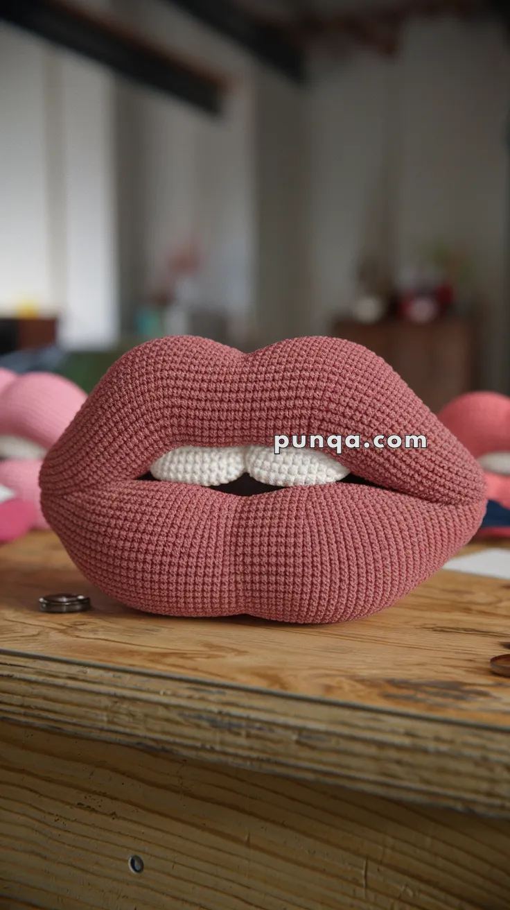 Realistic crochet image for Amigurumi Lips - FREE Crochet Pattern
