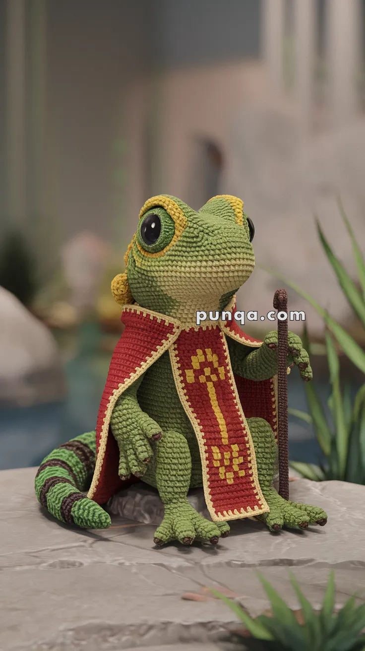 Amigurumi Lizard Priest – FREE Crochet Pattern