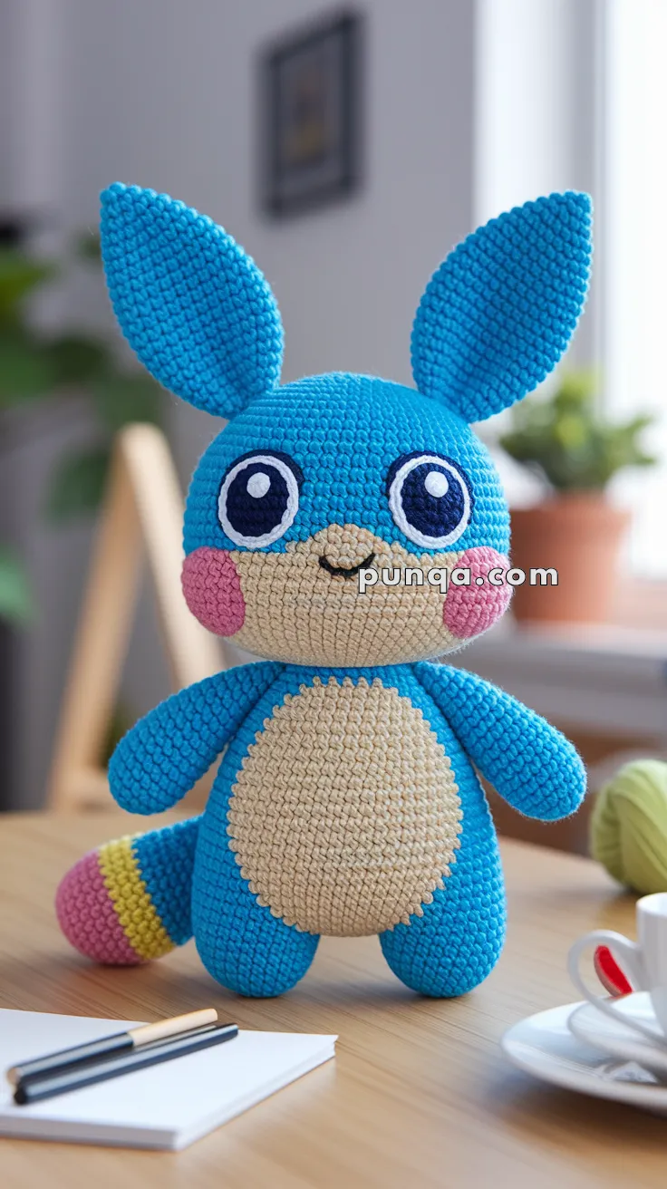Realistic crochet image for Amigurumi Lucario - FREE Crochet Pattern