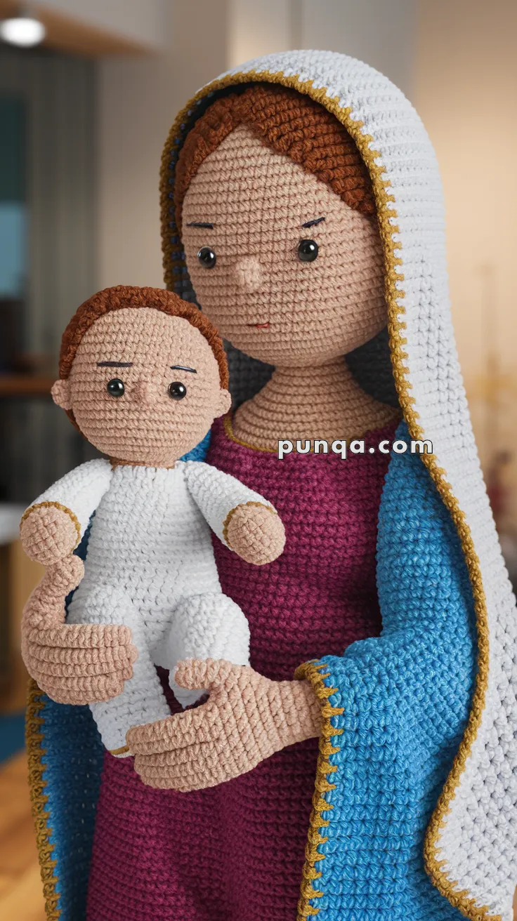 Amigurumi Mary And Baby Jesus – FREE Crochet Pattern
