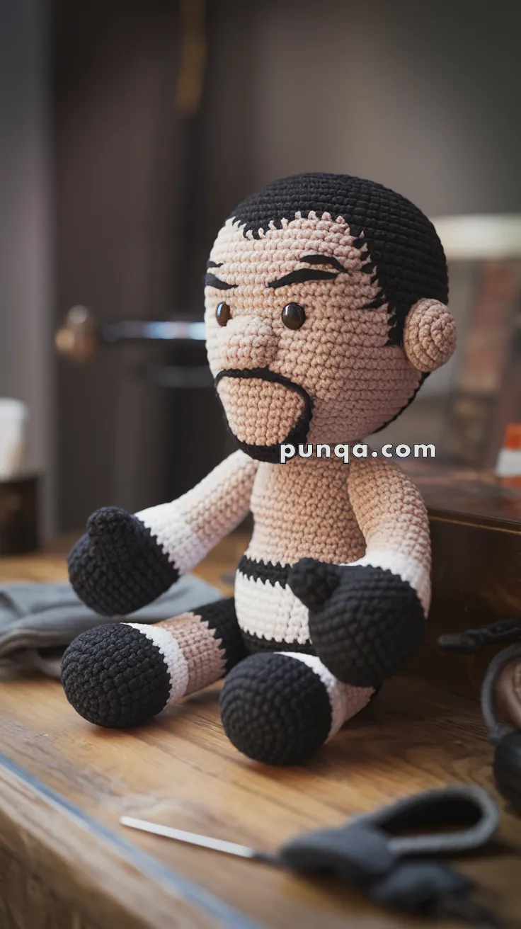 Amigurumi Mike Tyson – FREE Crochet Pattern