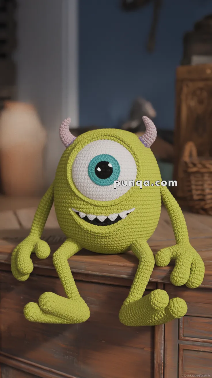 Amigurumi Mike Wazowski – FREE Crochet Pattern