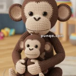 Amigurumi Monkey With Her Infant – FREE Crochet Pattern