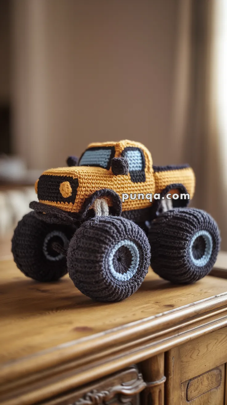 Realistic crochet image for Amigurumi Monster Truck - FREE Crochet Pattern