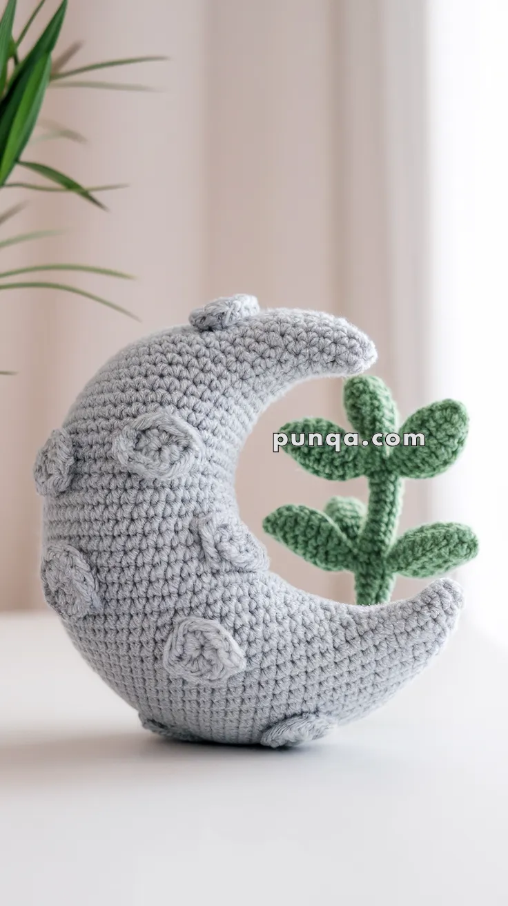 Amigurumi Moon Fridge Magnet – FREE Crochet Pattern