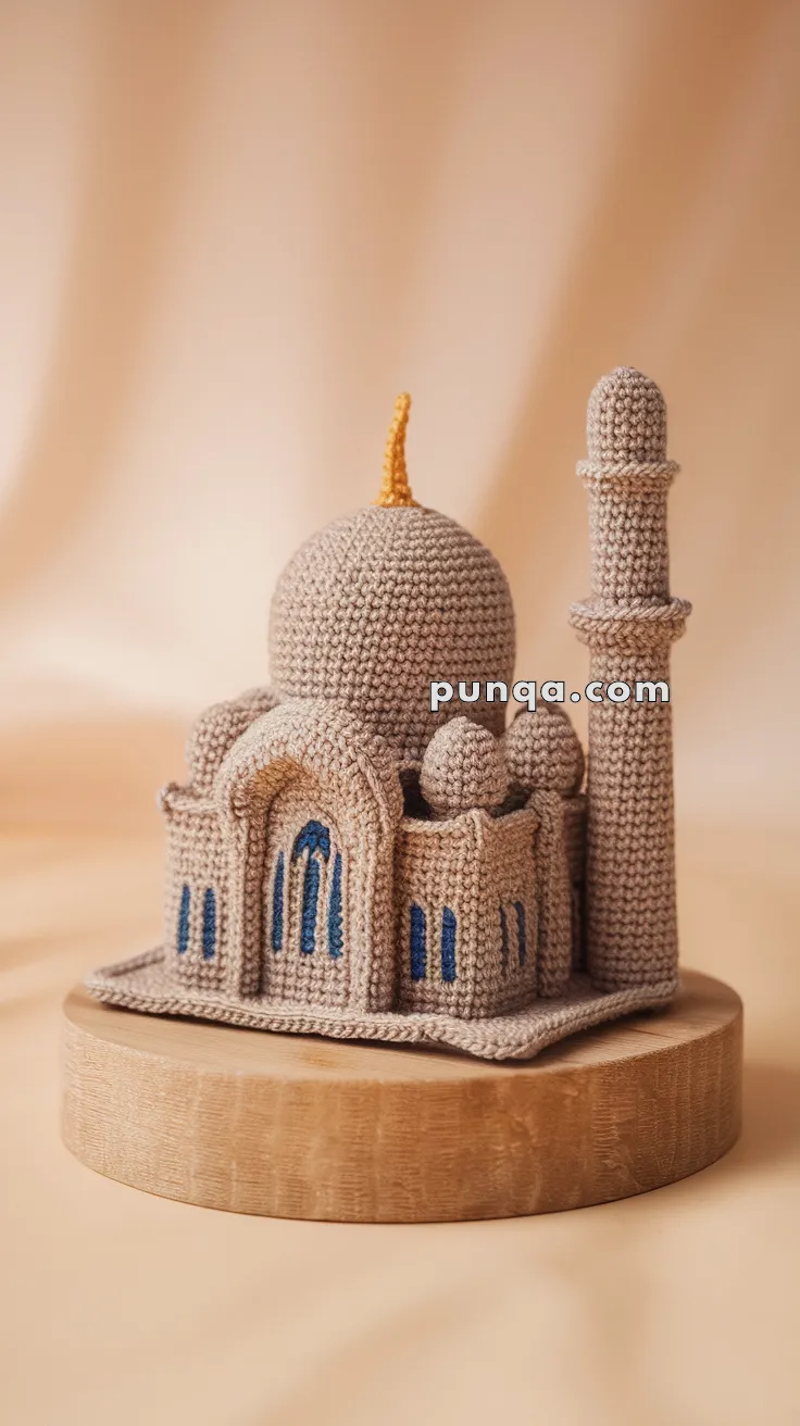 Realistic crochet image for Amigurumi Mosque - FREE Crochet Pattern