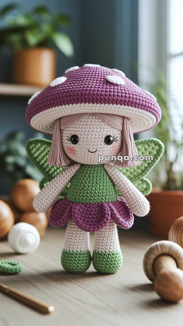 Amigurumi Mushroom Fairy – FREE Crochet Pattern