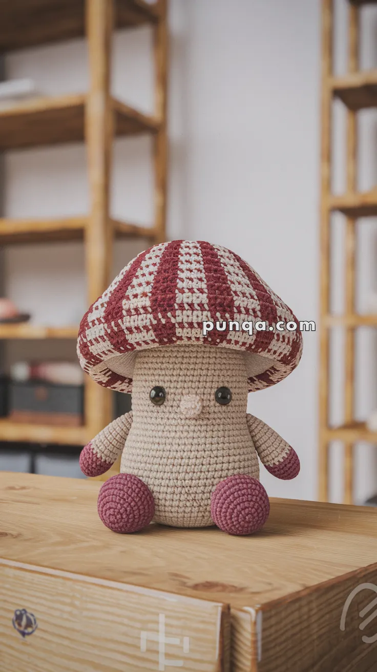 Amigurumi Mushroom Fridge Magnet – FREE Crochet Pattern