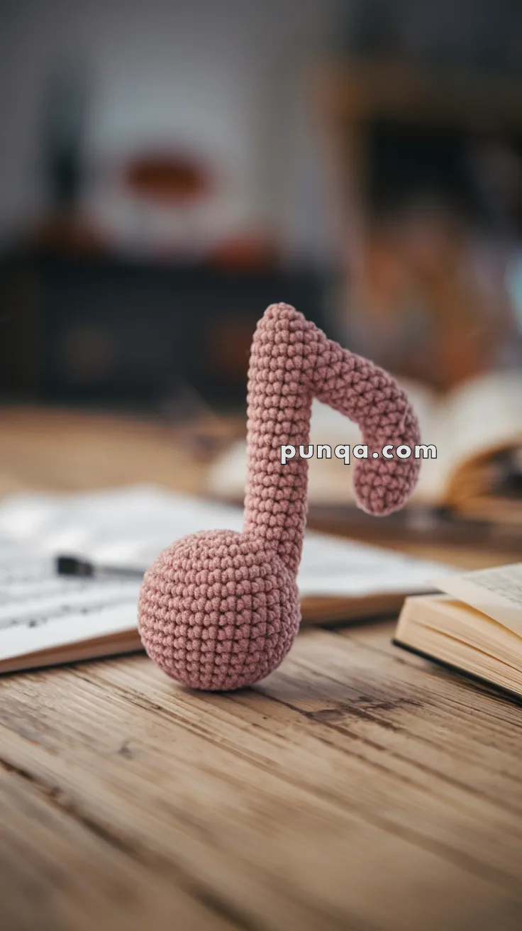 Realistic crochet image for Amigurumi Music Note - FREE Crochet Pattern