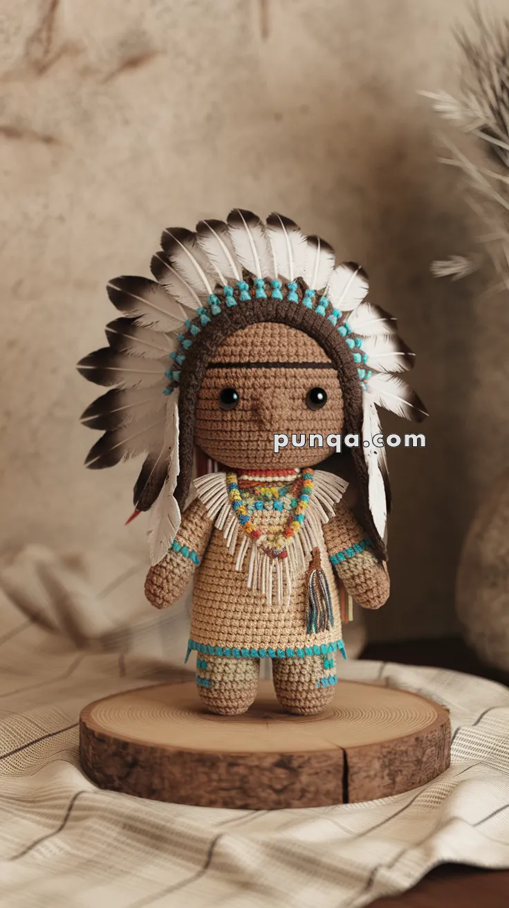 Amigurumi Native American Doll – FREE Crochet Pattern