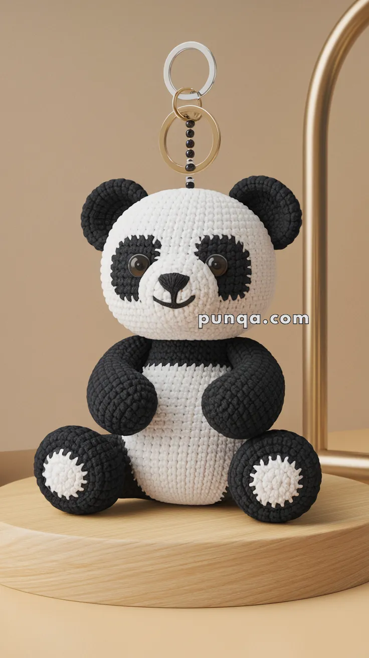 Amigurumi Panda Keychain – FREE Crochet Pattern
