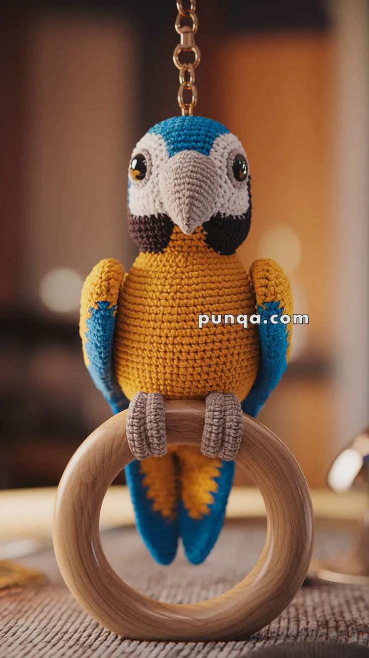 Amigurumi Parrot Keychain – FREE Crochet Pattern