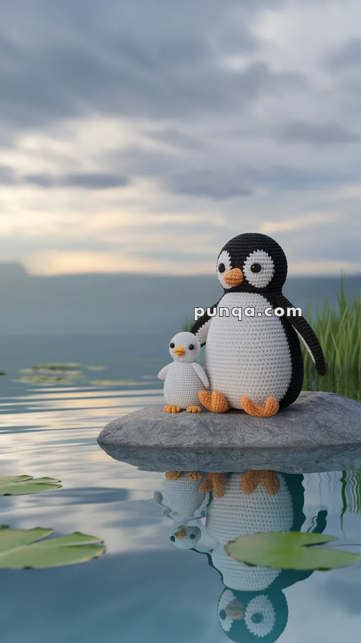 Amigurumi Penguin With Chick – FREE Crochet Pattern