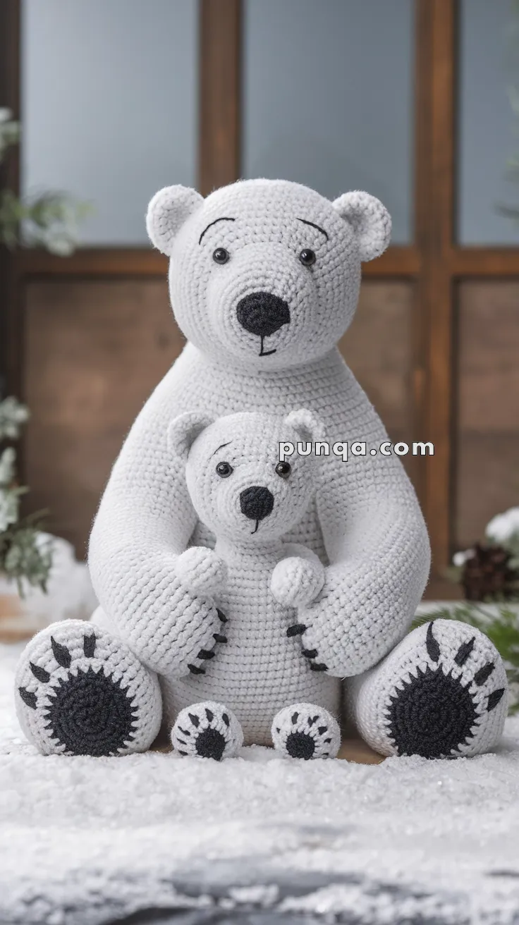 Amigurumi Polar Bear With Cub – FREE Crochet Pattern