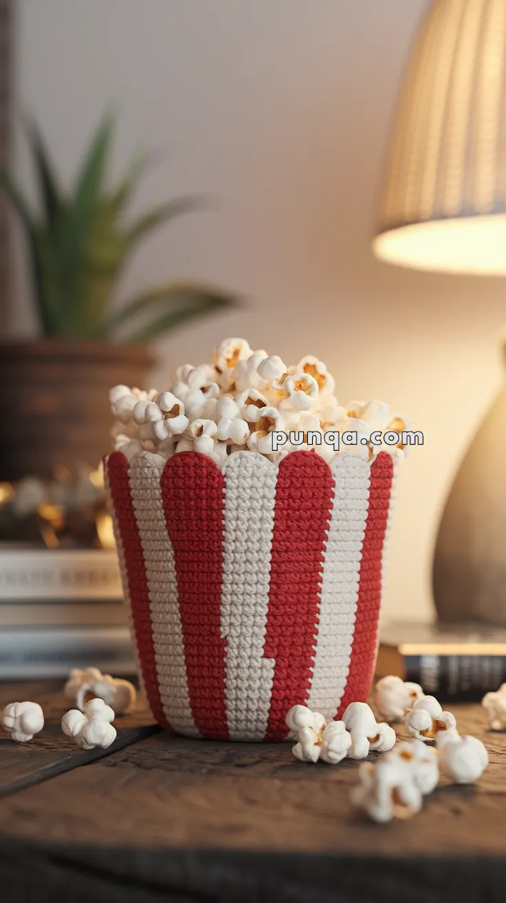 Amigurumi Popcorn Bucket – FREE Crochet Pattern