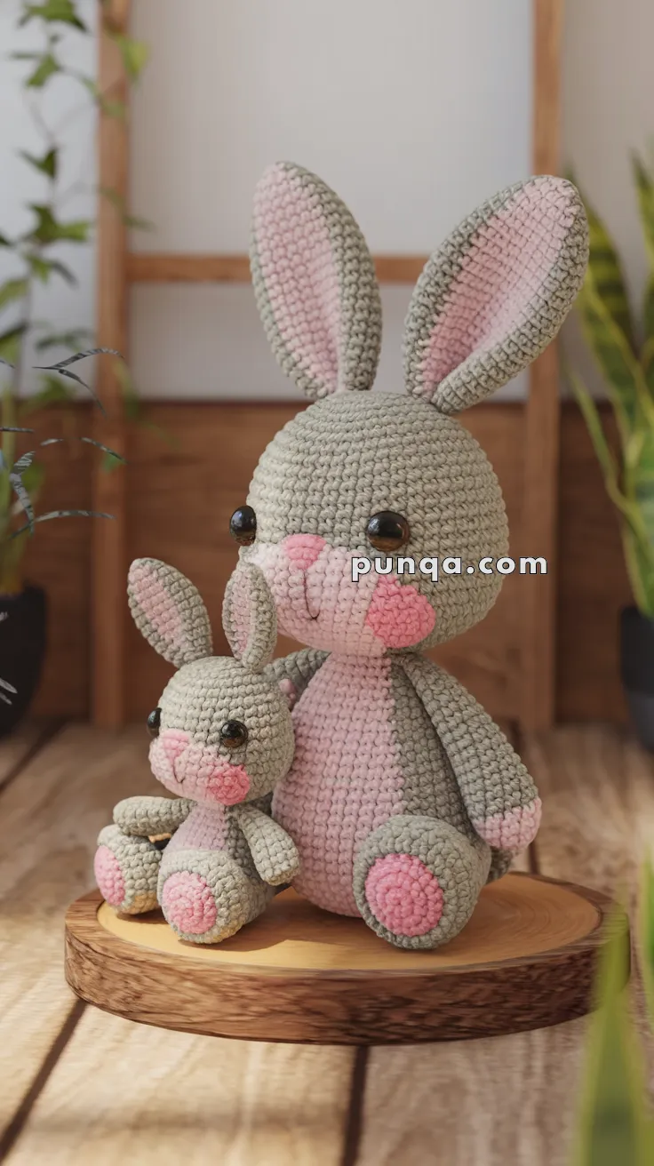 Amigurumi Rabbit With Bunny – FREE Crochet Pattern