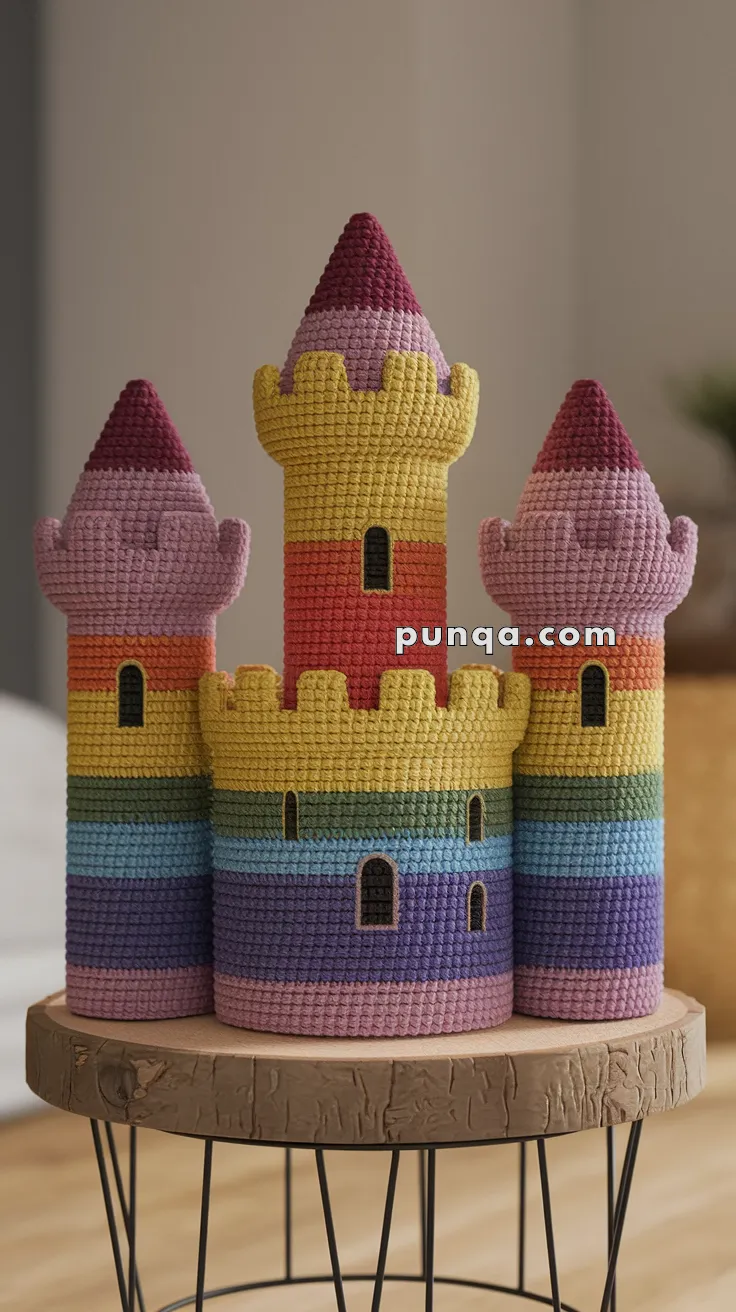 Amigurumi Rainbow Castle – FREE Crochet Pattern