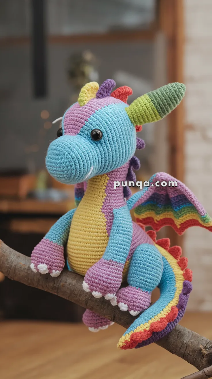 Amigurumi Rainbow Dragon – FREE Crochet Pattern