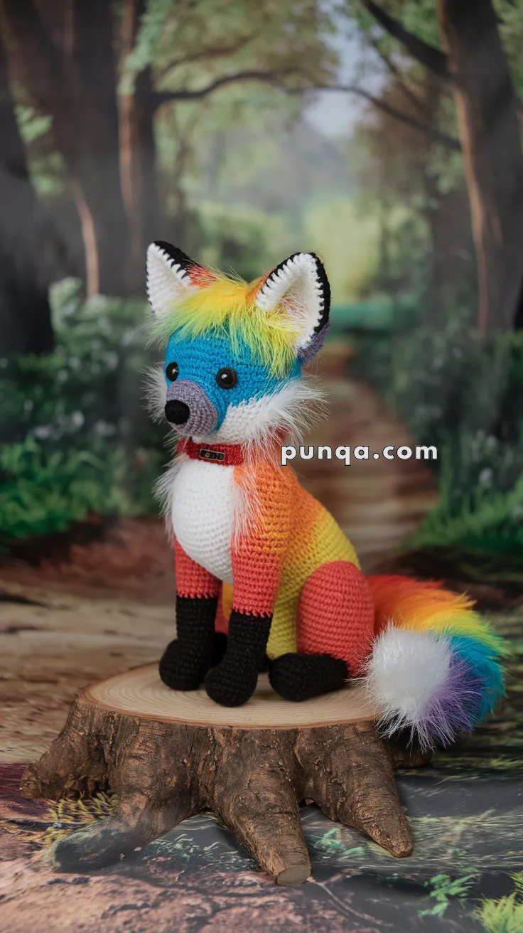 Amigurumi Rainbow Fox – FREE Crochet Pattern