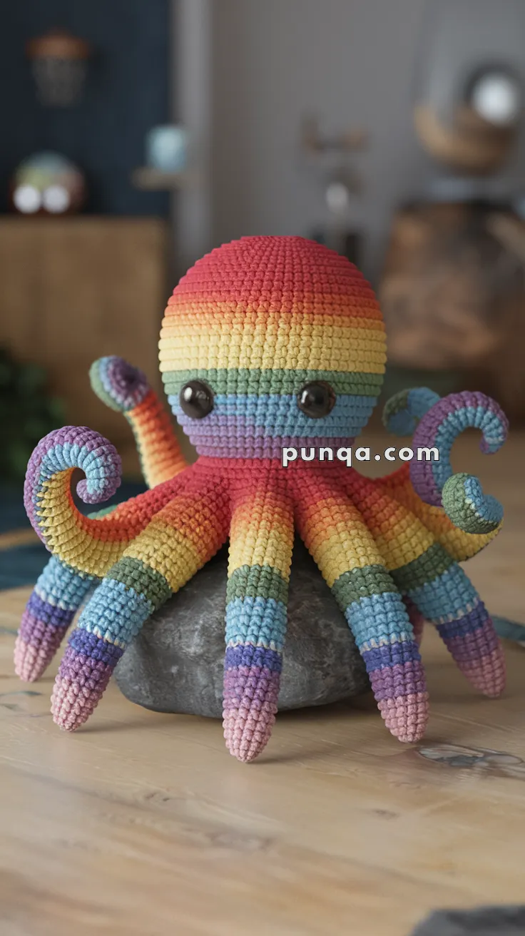 Amigurumi Rainbow Octopus – FREE Crochet Pattern