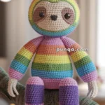 Amigurumi Rainbow Sloth – FREE Crochet Pattern