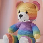 Amigurumi Rainbow Teddy Bear – FREE Crochet Pattern