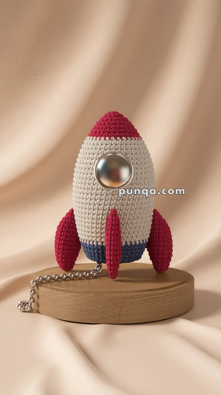 Amigurumi Rocket Keychain – FREE Crochet Pattern