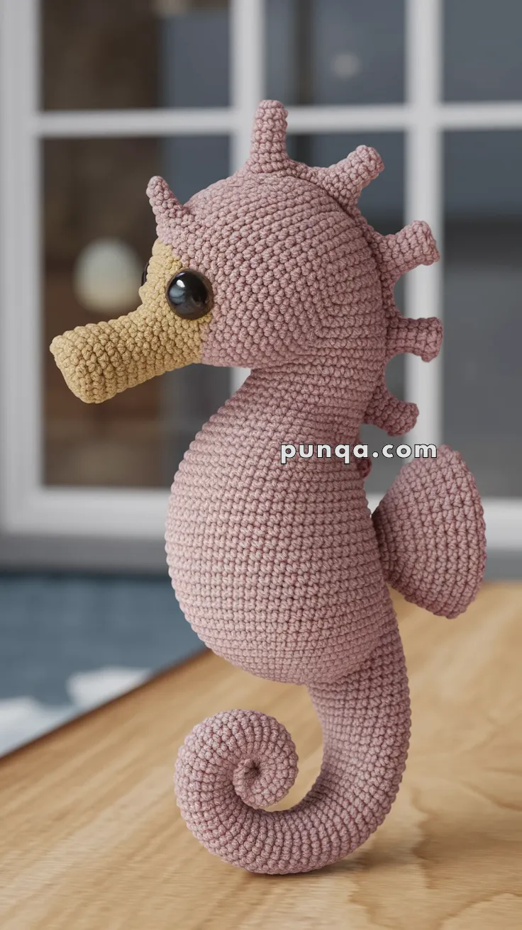 Amigurumi Seahorse Fridge Magnet – FREE Crochet Pattern