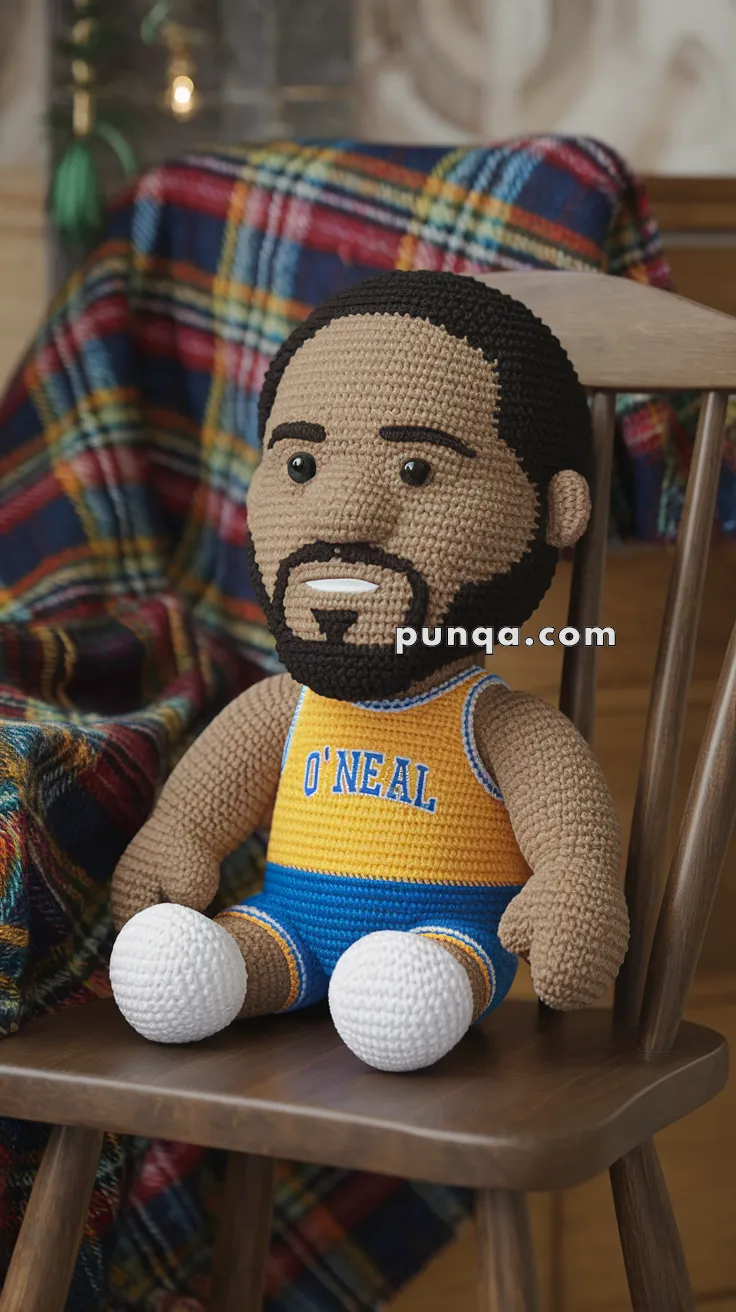 Realistic crochet image for Amigurumi Shaquille O’neal - FREE Crochet Pattern