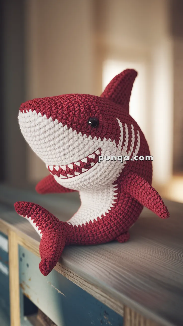 Amigurumi Shark Fridge Magnet – FREE Crochet Pattern