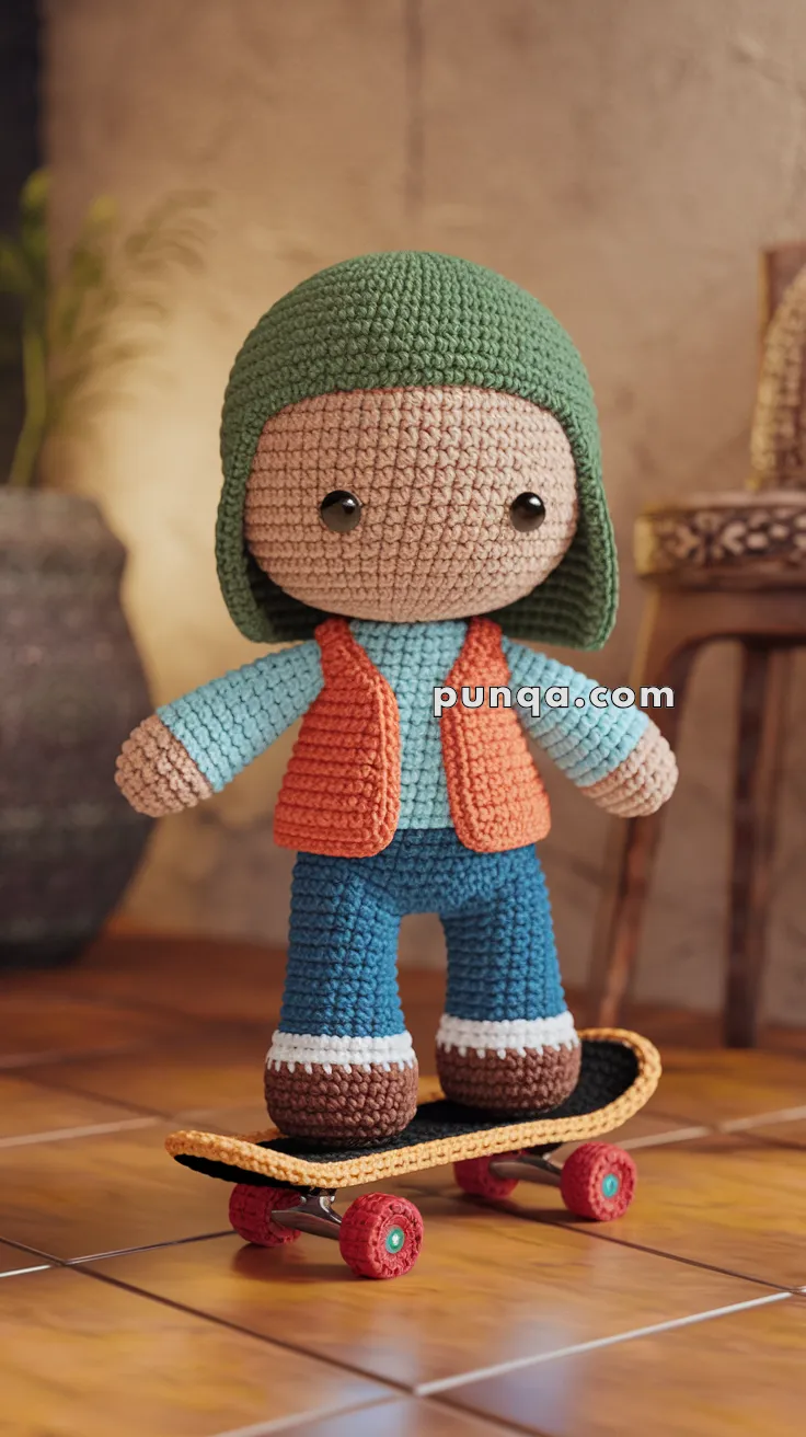 Amigurumi Skateboarder – FREE Crochet Pattern