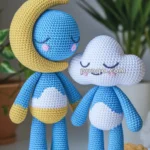 Amigurumi Sleepy Moon & Cloud Duo – FREE Crochet Pattern