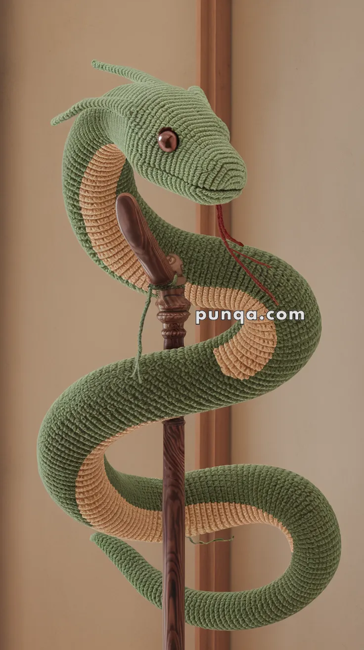 Amigurumi Slytherin Serpent – FREE Crochet Pattern