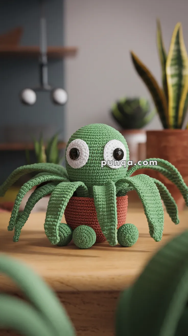 Amigurumi Spider Plant – FREE Crochet Pattern