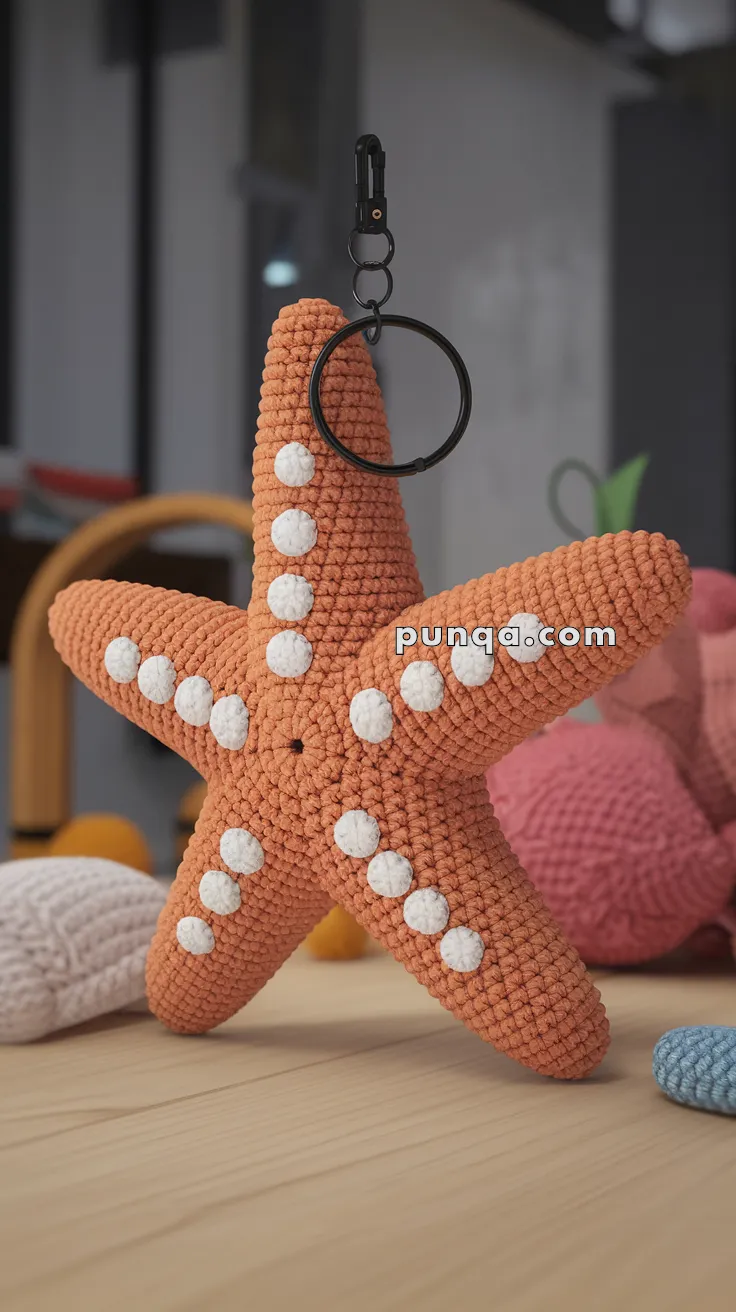 Amigurumi Starfish Keychain – FREE Crochet Pattern