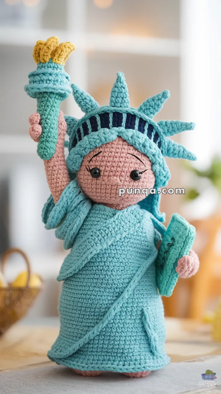 Amigurumi Statue Of Liberty – FREE Crochet Pattern