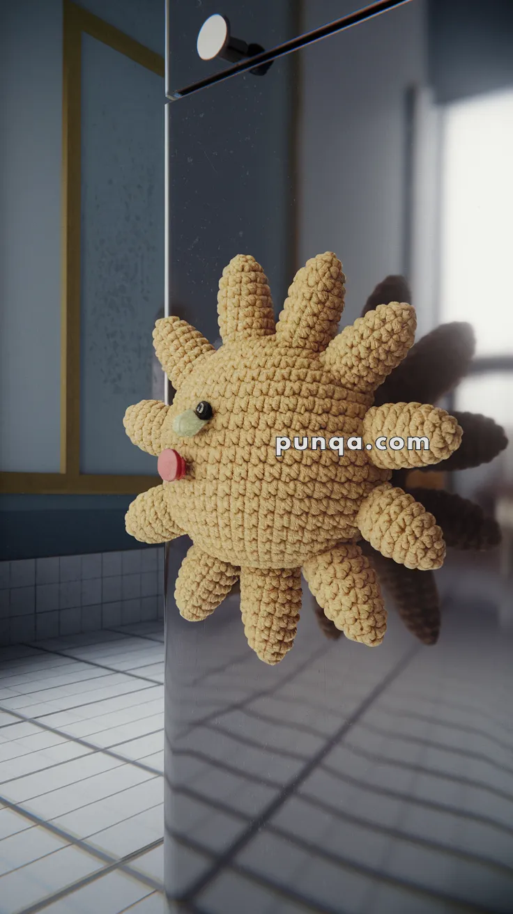 Amigurumi Sun Fridge Magnet – FREE Crochet Pattern