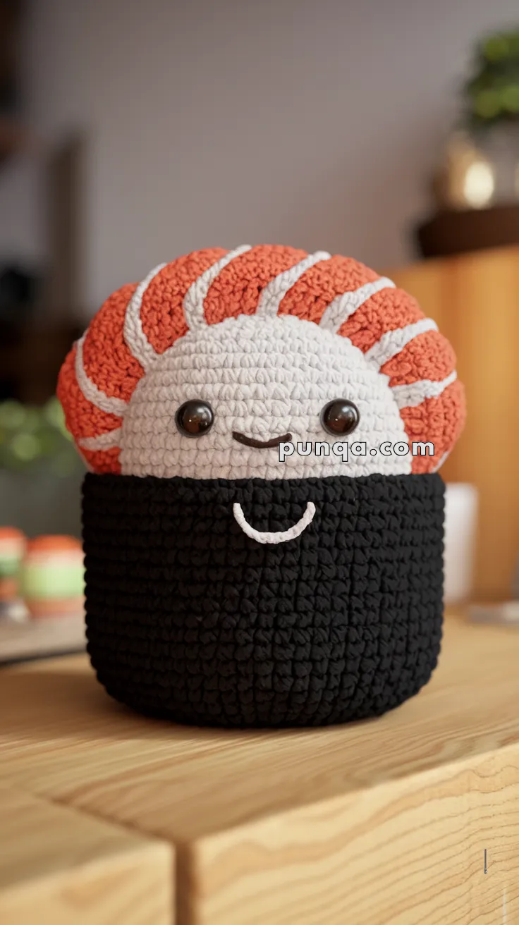 Amigurumi Sushi Roll Character – FREE Crochet Pattern