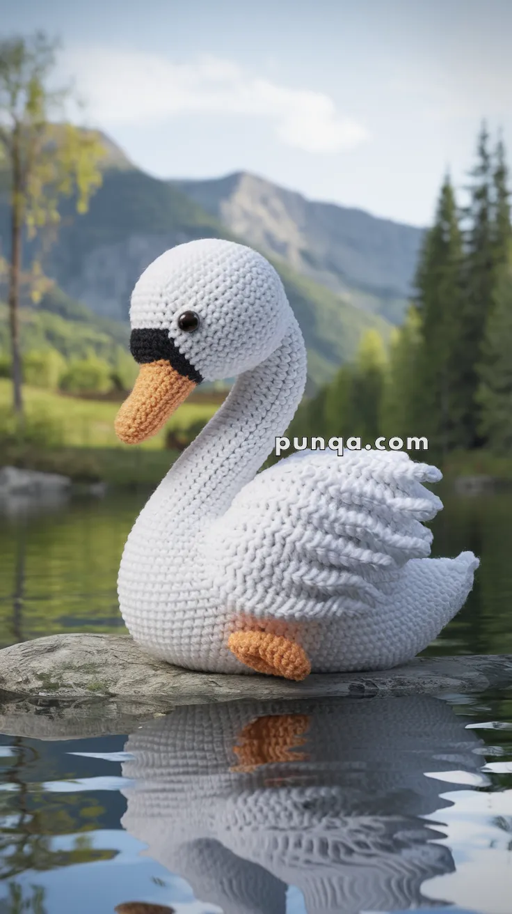Realistic crochet image for Amigurumi Swan - FREE Crochet Pattern