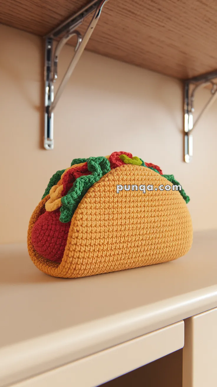Amigurumi Taco Fridge Magnet – FREE Crochet Pattern