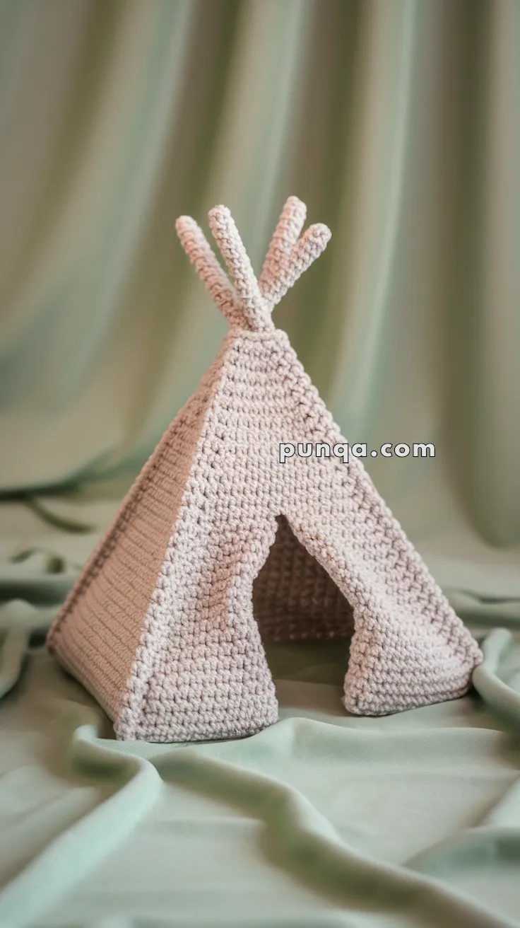 Realistic crochet image for Amigurumi Teepee Tent - FREE Crochet Pattern