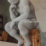 Amigurumi The Thinker Statue – FREE Crochet Pattern