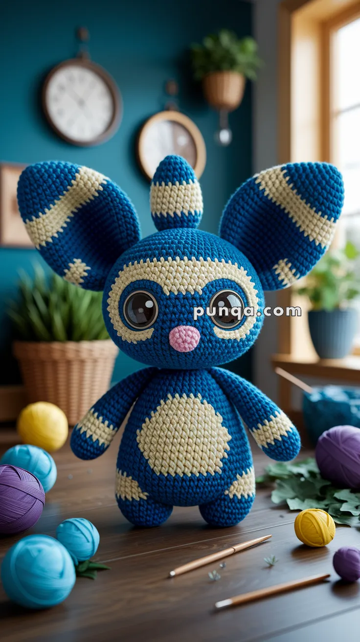 Realistic crochet image for Amigurumi Umbreon - FREE Crochet Pattern