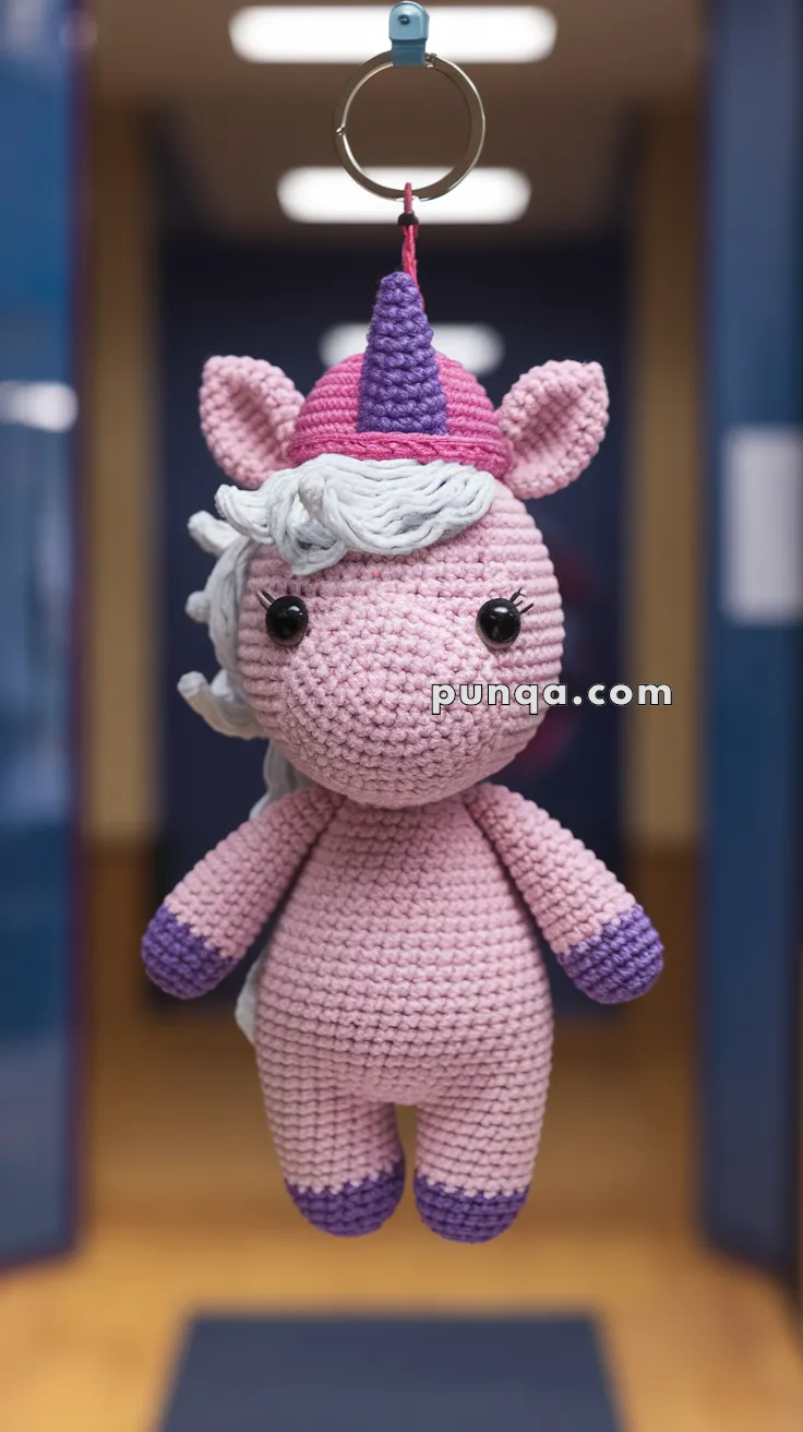 Amigurumi Unicorn Keychain – FREE Crochet Pattern