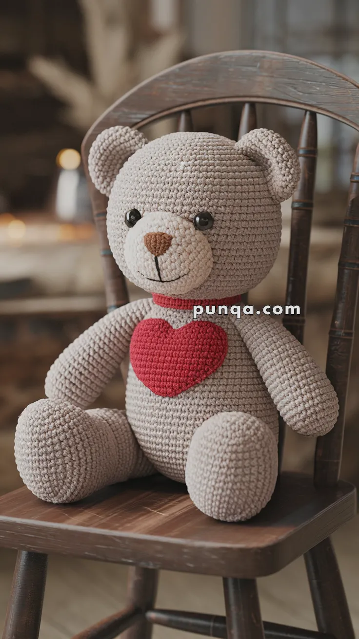 Amigurumi Valentine’s Day Teddy Bear – FREE Crochet Pattern