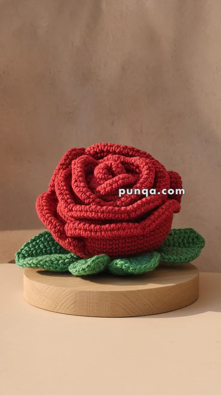 Amigurumi Valentine’s Rose – FREE Crochet Pattern