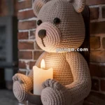 Amigurumi Bear Wall Sconce – FREE Crochet Pattern