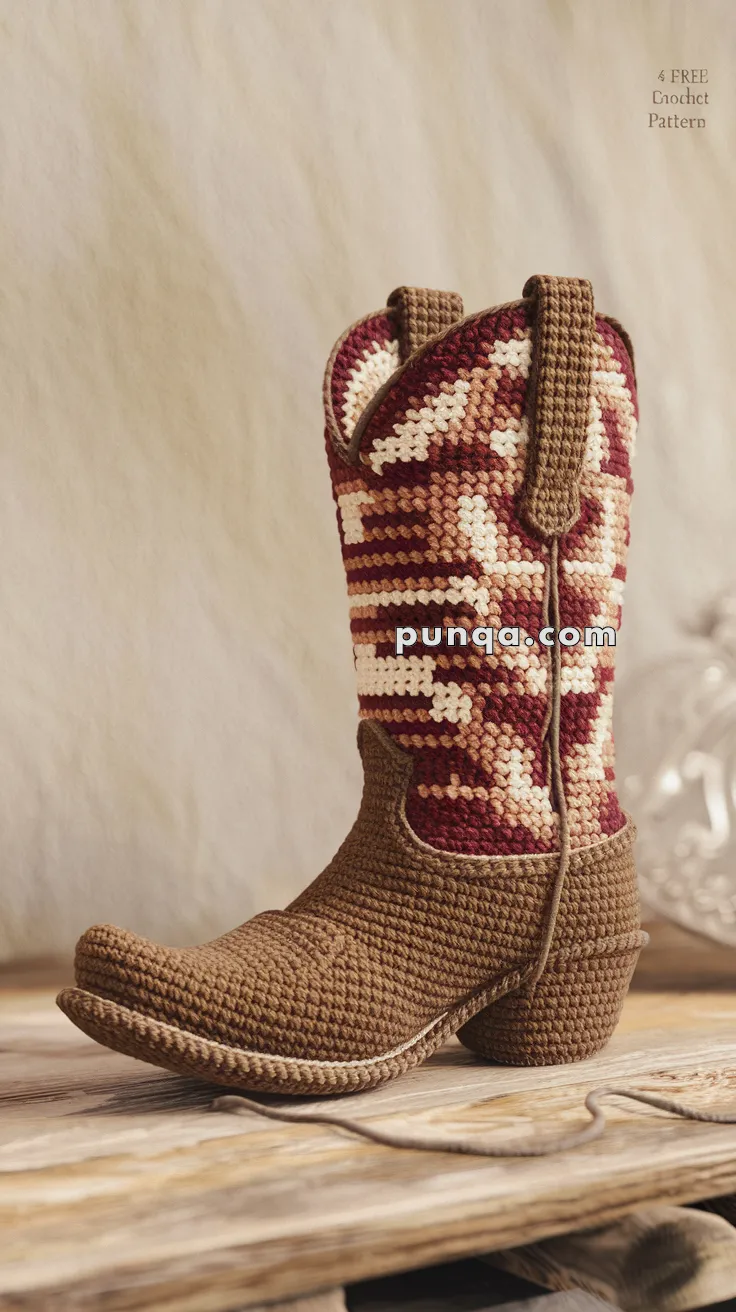 Amigurumi Western Boot – FREE Crochet Pattern