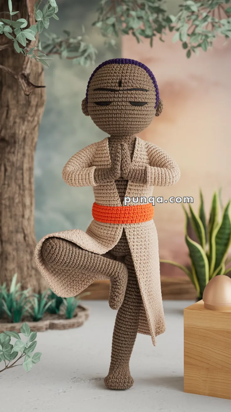 Amigurumi Yogi In Tree Pose – FREE Crochet Pattern